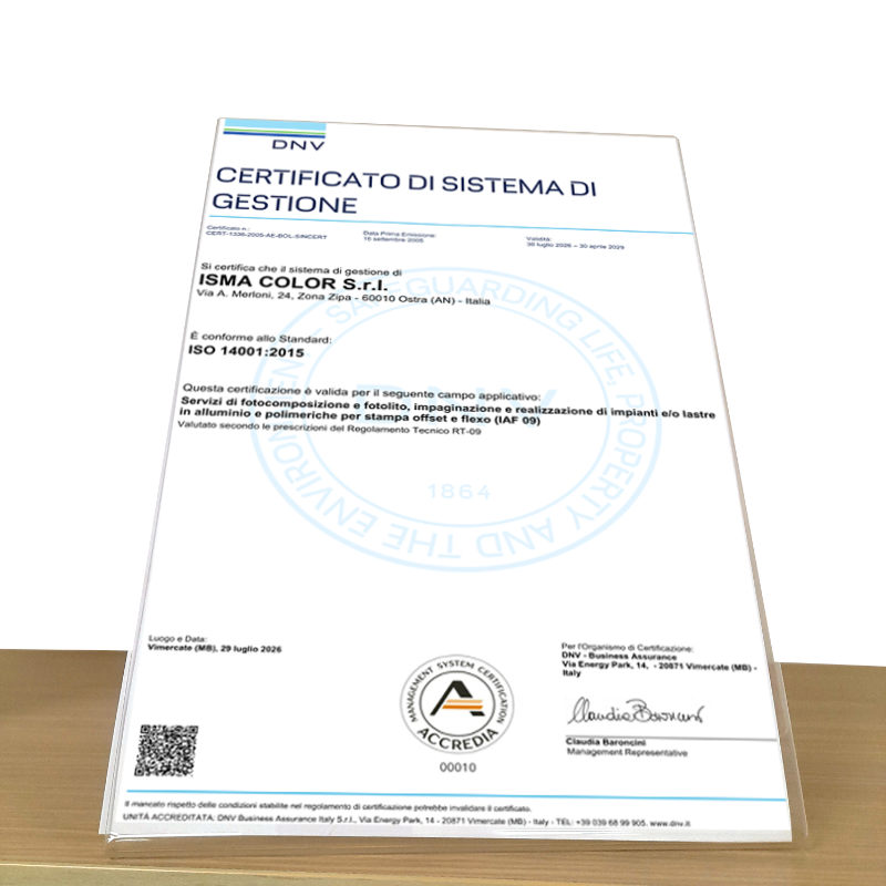 Certificazione IsmaColor 14001 del 2026