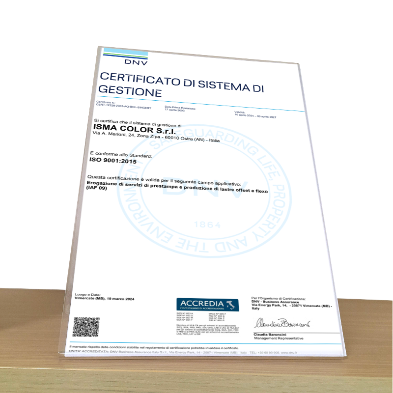 Certificazione IsmaColor 9001 2026